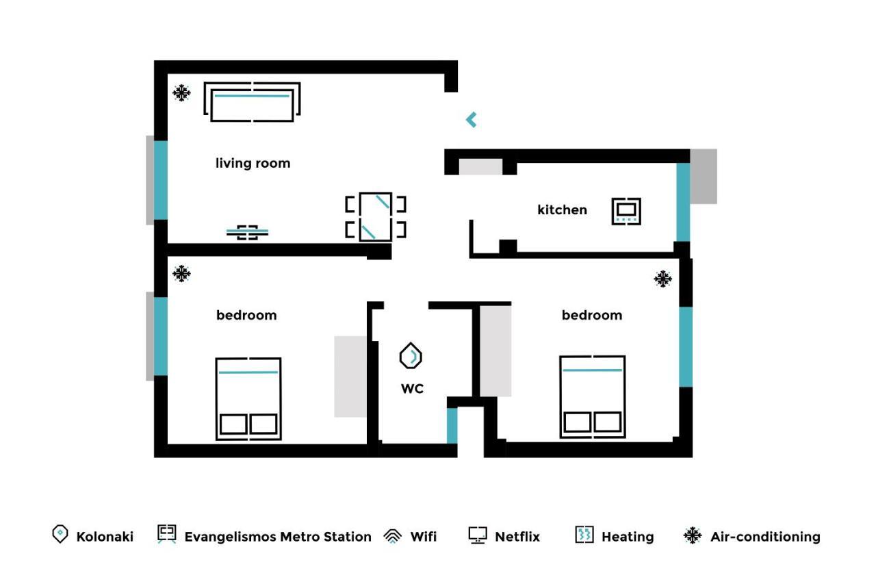 Peaceful 2Bd Apartment In Kolonaki By Upstreet Athén Kültér fotó